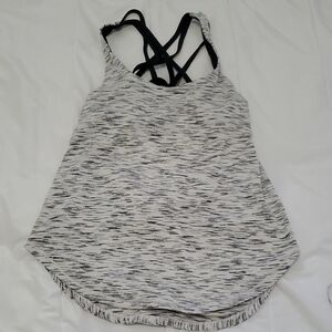 Women's Black and White Strappy Top